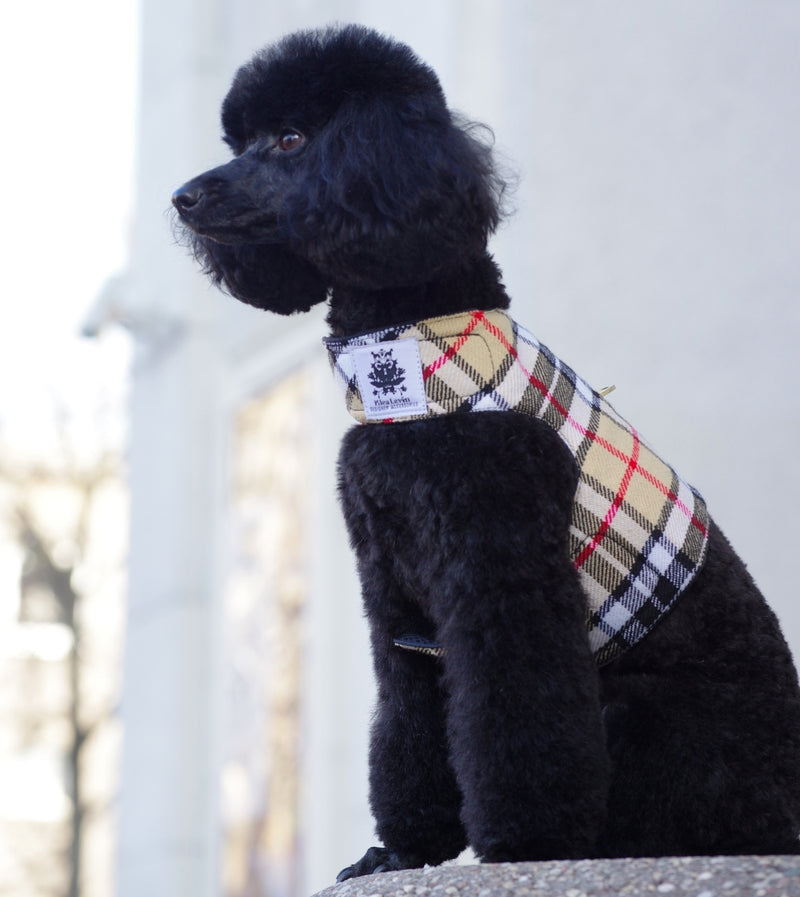 camel tartan harness