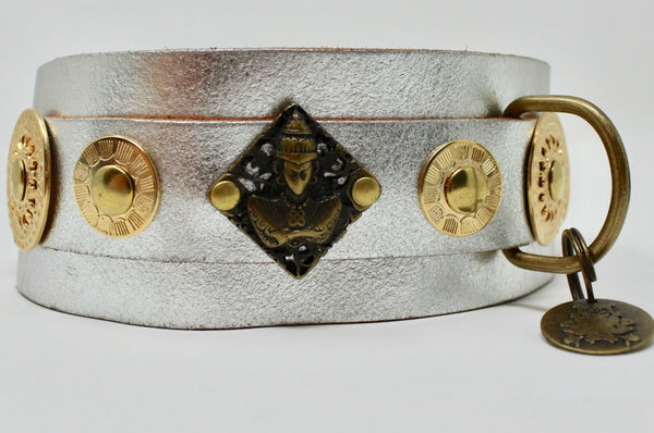 Buddha Silver Dog Collar - BARCELONADOGS