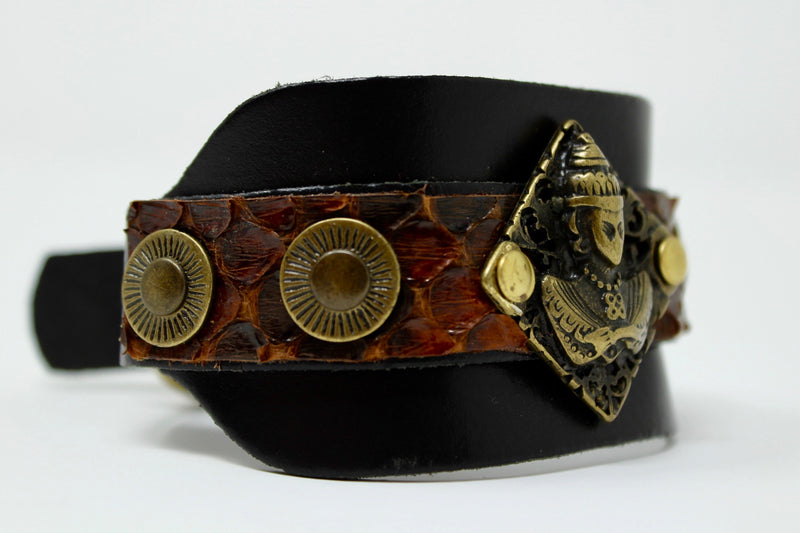 Buddha Cognac Brown Snake Bracelet - BARCELONADOGS