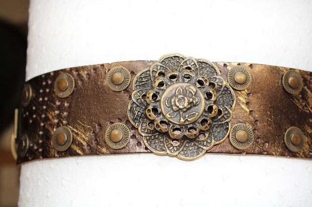 Antique Copper Rose Collar - BARCELONADOGS
